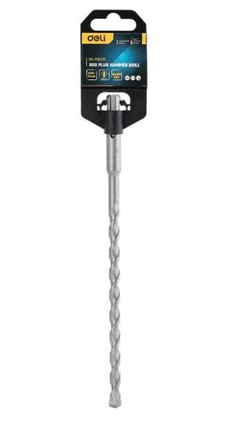 Deli EDH-Y10210 φ10 x 210mm SDS Plus Hammer Drill Bit – Professional Masonry Drill Bit for Concrete, Brick, Stone, and Construction Applications