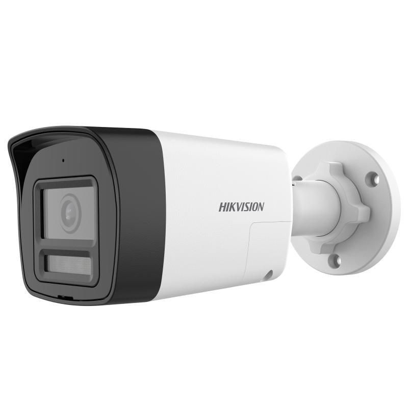 Hikvision DS-2CE16D0T-LPXTS 2MP Fixed Mini Bullet CCTV Camera – Two-Way Audio & Siren, Smart Hybrid Light, IP67 Outdoor Security CCTV Camera