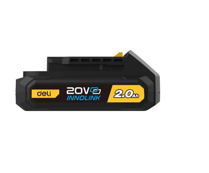 Deli EDL-DC20A2 20V Lithium-Ion Battery – 2.0Ah Rechargeable Power Pack for Cordless Tools