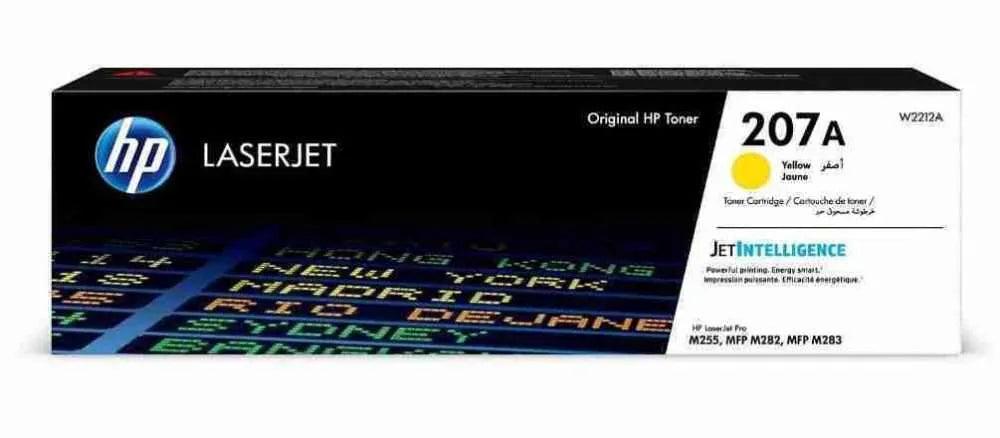 HP 207A Yellow Original LaserJet Toner Cartridge W2212A – Genuine HP Printer Toner for Color LaserJet Pro Series