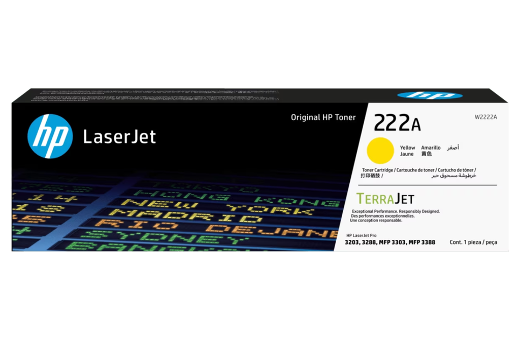 HP 222A Yellow Original LaserJet Toner Cartridge W2222A – High-Yield Printing for HP Printers