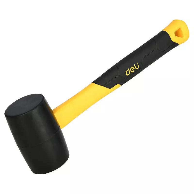 Deli EDL5916 16oz Rubber Hammer – Professional Rubber Mallet for Workshop, Carpentry, Construction, Assembly, and Industrial Maintenance Applications