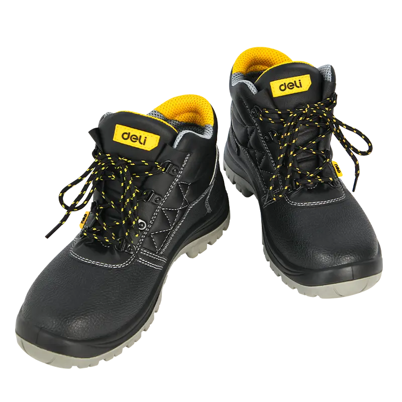 Deli EDA-AQX42AH Size 42 Safety Boots  – Heavy Duty Industrial Protective Footwear for Construction, Workshop, and Industrial Applications