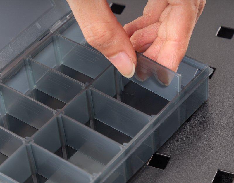 Deli DL432308 33.5×23×6cm Plastic Organizer – Heavy Duty Professional Storage Box for Workshop, Construction, DIY, and Industrial Applications