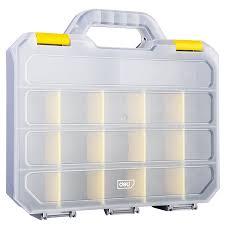 Deli DL432003 315×280×60mm Plastic Organizer – Heavy Duty Professional Storage Box for Workshop, Construction, DIY, and Industrial Applications
