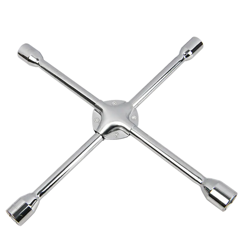Deli EDL4416 16 Inch Cross Wrench – Heavy Duty Professional 4 Way Lug Wrench for Automotive Tire and Wheel Applications