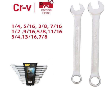 Deli EDL130111T 11PCS Combination Spanner Set – Heavy Duty Professional Cr-V Metric Wrench Kit for Automotive, Workshop, Construction, and Industrial Maintenance Applications