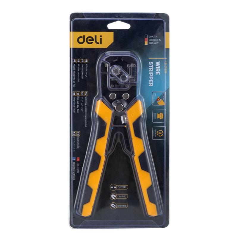 Deli EDL2018 205mm Wire Stripper – 4P, 6P, 8P Heavy Duty Professional Precision Electrical Tool for Workshop, Construction, Automotive, and Industrial Applications