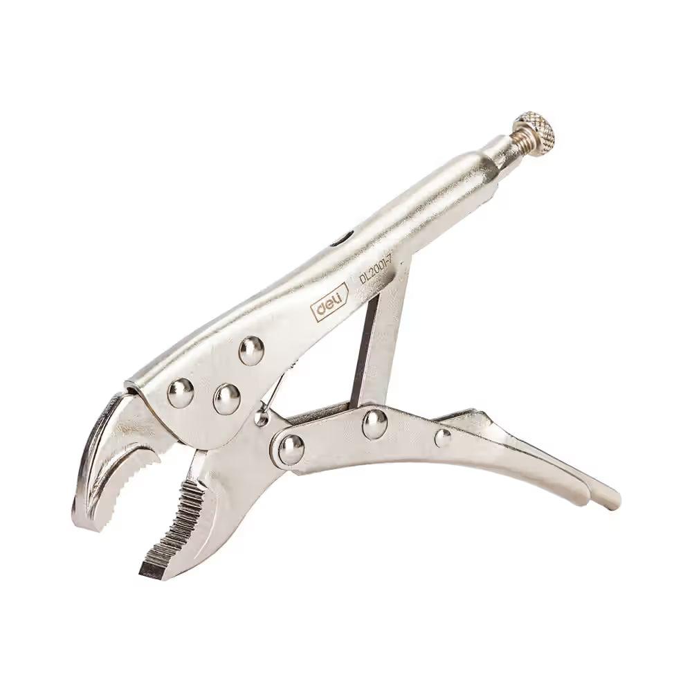 Deli EDL2001 10″ Curved Jaw Locking Pliers – Heavy Duty Adjustable Lock Grip Pliers for Automotive, Workshop and General Maintenance Use