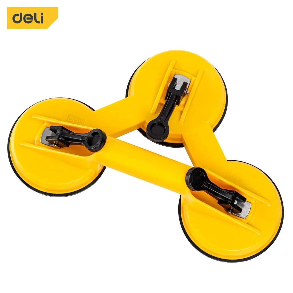 Deli EDL-XP23 125kg Glass Sucker – Heavy Duty Single Suction Cup Lifter with Powerful Pull Force for Glass Handling, Tile and Smooth Surface Lifting Applications