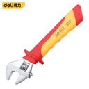 Deli DQ90408 1000V Insulated Adjustable Spanner – Heavy Duty VDE Certified Adjustable Wrench for Safe Electrical and Maintenance Work