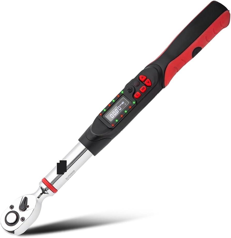Deli EDL170100S 3/8 Inch Drive Electronic Torque Wrench – High Precision Digital Torque Wrench with Multi-Unit Measurement and Alert System for Automotive and Industrial Applications
