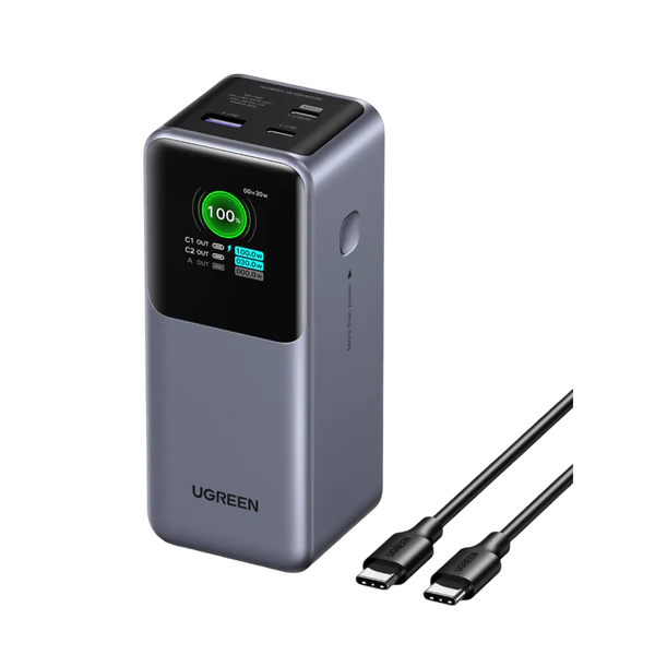 UGREEN PB721 20000mAh 130W Fast Charging Power Bank UG-35524B – 3-Port PD USB-C Laptop & Phone Portable Charger
