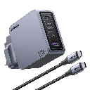 UGREEN X763 Nexode Pro 160W 4-Port GaN Fast Charger UK Plug Grey with 1.5M 240W USB-C Cable UG-25878 – PD 3.1 Super Fast Charging for Laptops, MacBook, Phones & Tablets