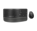 Logitech, Wave Keys and Lift Combo, Wireless & Bluetooth Keyboard and Mouse, Graphite, 920-013635 – Ergonomic Long-Range Typing & Precise Control for Home & Office