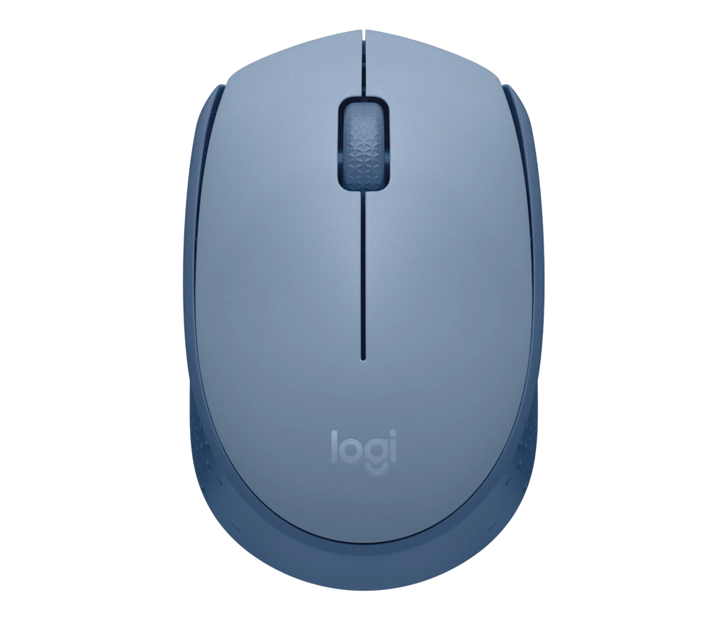 Logitech M171 Wireless Mouse - Blue Grey - 910-006866 – 2.4GHz, Compact & Portable for Laptop, PC & Office Use