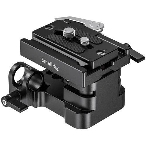 SmallRig 2092B Universal Bottom Mount Plate with 15mm Rod Support System – Strong and stable mounting base that enhances camera rig support and allows flexible accessory attachment for professional shooting setups
