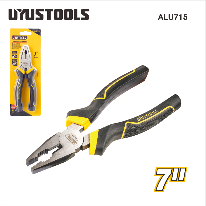 [ALU715-VN-VH] Uyustools ALU715 7’’ Combination Pliers – Heavy-Duty, Durable, Precision Grip, Multi-Purpose Hand Tool for Electrical & Mechanical Use