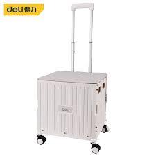 Deli DL431004A 65L 75kg Trolley Cart Capacity – Heavy Duty Utility Transport Cart for Warehouse, Retail and Industrial Use