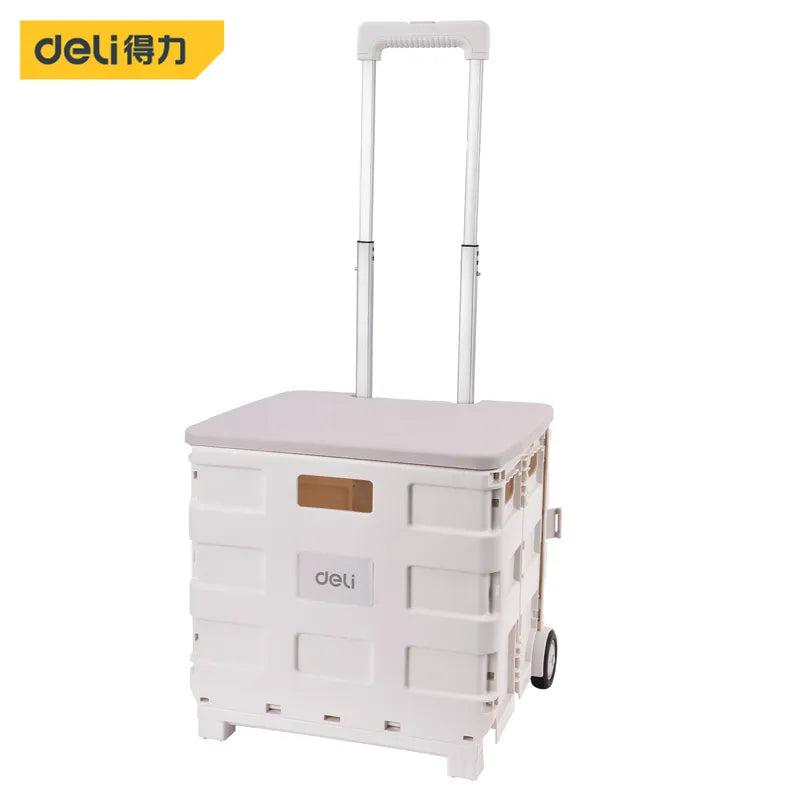 Deli DL431002A Heavy Duty Trolley Cart – Industrial Platform Transport Cart with Reinforced Frame and Smooth Rolling Wheels for Warehouse, Office and Workshop Use