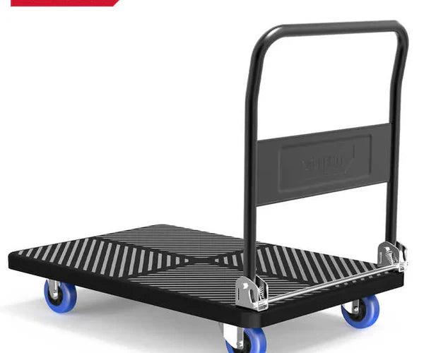 Deli DL436300 87x57cm Flat Cart – Heavy Duty Platform Trolley for Warehouse, Office and Industrial Transport