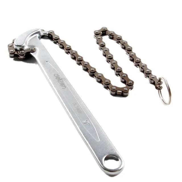 Deli DL7409 9 Inch Chain Wrench – Heavy Duty Steel Pipe Chain Wrench for Plumbing, Mechanical and Industrial Applications