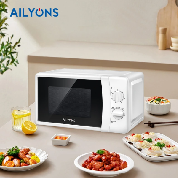 AILYONS LMO-2002 20L Microwave Oven – Compact Digital Kitchen Microwave with Multiple Power Levels, Defrost Function and Easy-Clean Interior for Home & Office