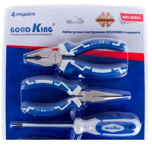 Good King NRI-20004 4-Piece Pliers Set – Durable Hand Tool Kit for Home, DIY & Professional Use