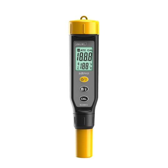 Deli DL339011 0.0-14.0 pH Meter  –  Digital Water Quality Tester with 0.01 Resolution & ±0.05 Accuracy