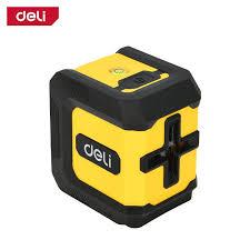 Deli EDL332102 Mini Laser 2-Line Projector – Compact Cross Line Laser Level with Self Leveling & Plumb Mode for Construction & DIY Alignment