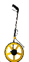Deli EDL330112 Measuring Wheel - Heavy Duty Mechanical Distance Wheel with Analog Counter for Construction, Surveying & Outdoor Use