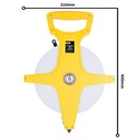 Deli EDL98100Y 100m Fibreglass Measuring Tape  – Heavy Duty Long Tape Measure with Durable ABS Case for Construction, Surveying & Outdoor Use