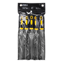 Deli EDL352085 5 Piece Wood File Set – Heavy Duty Carbon Steel Hand Files for Woodworking, Carpentry & DIY Applications