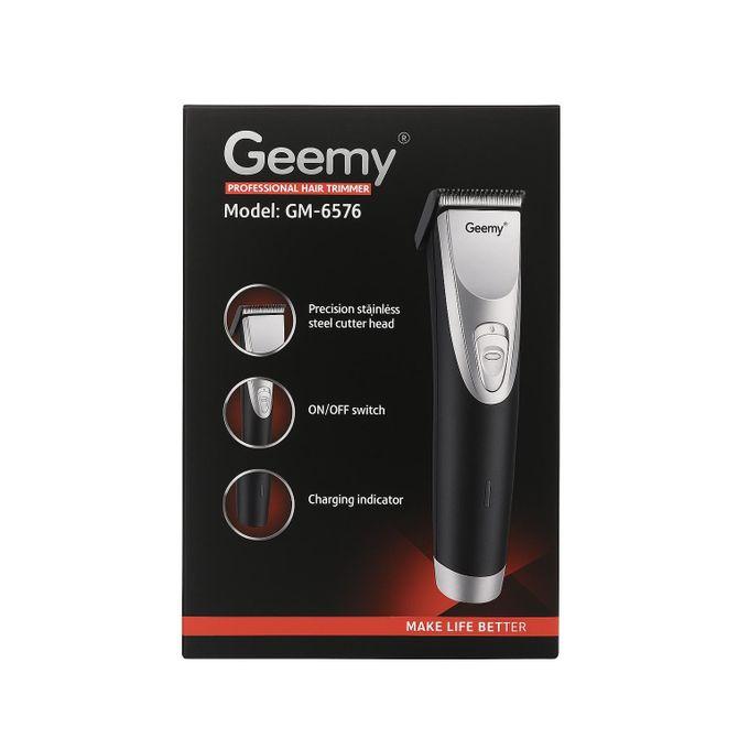 Geemy GM-6576 Professional Hair Trimmer – Rechargeable Stainless Steel Blade Grooming Clipper for Men