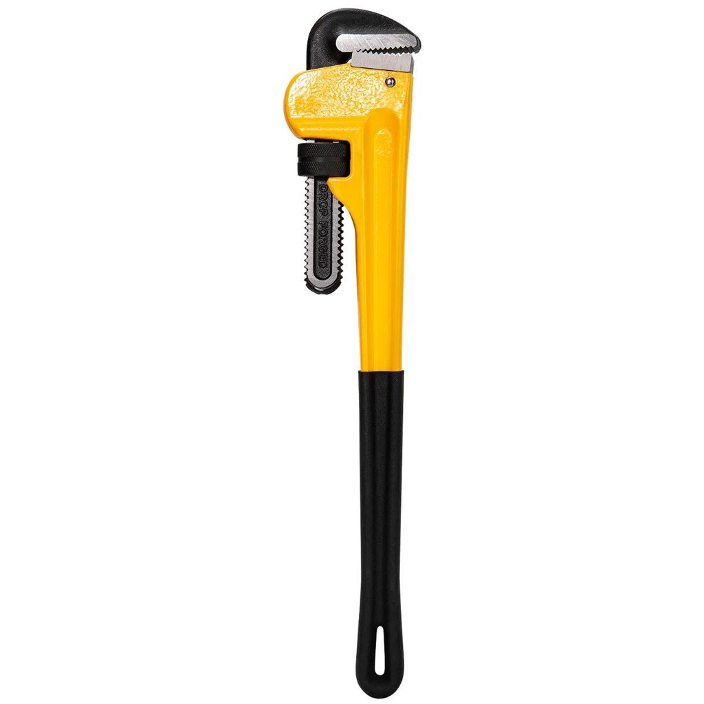 Deli EDL2548 48" Heavy Duty Pipe Wrench – Industrial Adjustable Plumbing Wrench with Hardened Steel Serrated Jaws for Large Pipe Installation & Mechanical Applications