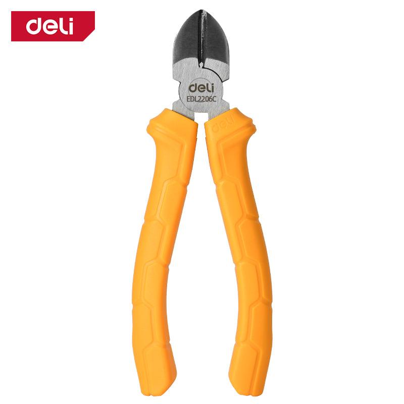 Deli EDL2206C 6" Diagonal Cutting Pliers – Professional Heavy-Duty Side Cutter Hand Tool with Hardened Steel Blades for Electrical Wiring, Cable Cutting & DIY Repairs