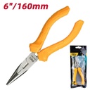 Deli EDL2106C 6" Long Nose Pliers – Extended Reach Precision Hand Tool with Hardened Steel Jaws & Comfort Grip Handle for Electrical Work, Repairs & DIY Projects