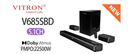 Vitron V685SBD 5.1CH Soundbar – Powerful Surround Sound System with Wired Subwoofer, LED Display & Multiple Input Options