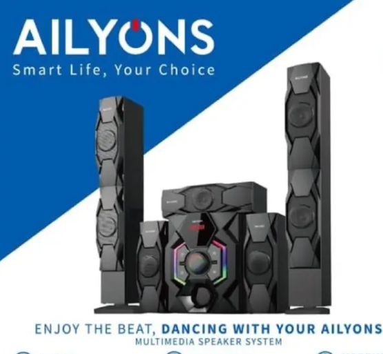 Ailyons ELP5905K 5.1CH Home Theater System – Complete Home Audio Speaker System with Deep Bass, Clear Stereo Sound & FM Radio