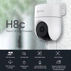 EZVIZ H8c 2K Pan & Tilt Wi-Fi Camera – Outdoor Security Camera