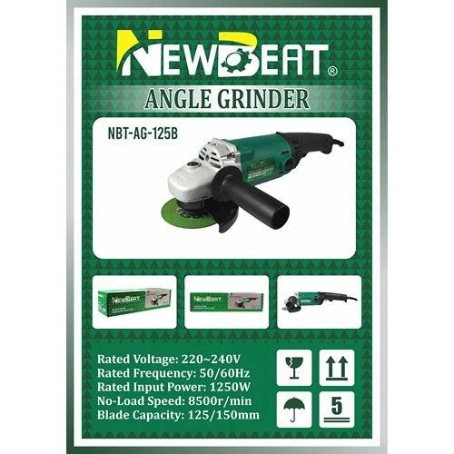 Newbeat NBT-AG-125B 1250W 125mm angle grinder– Powerful Electric Metal & Wood Cutting Tool for DIY & Professional Use