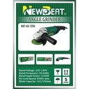 Newbeat NBT-AG-125B 1250W 125mm angle grinder– Powerful Electric Metal & Wood Cutting Tool for DIY & Professional Use