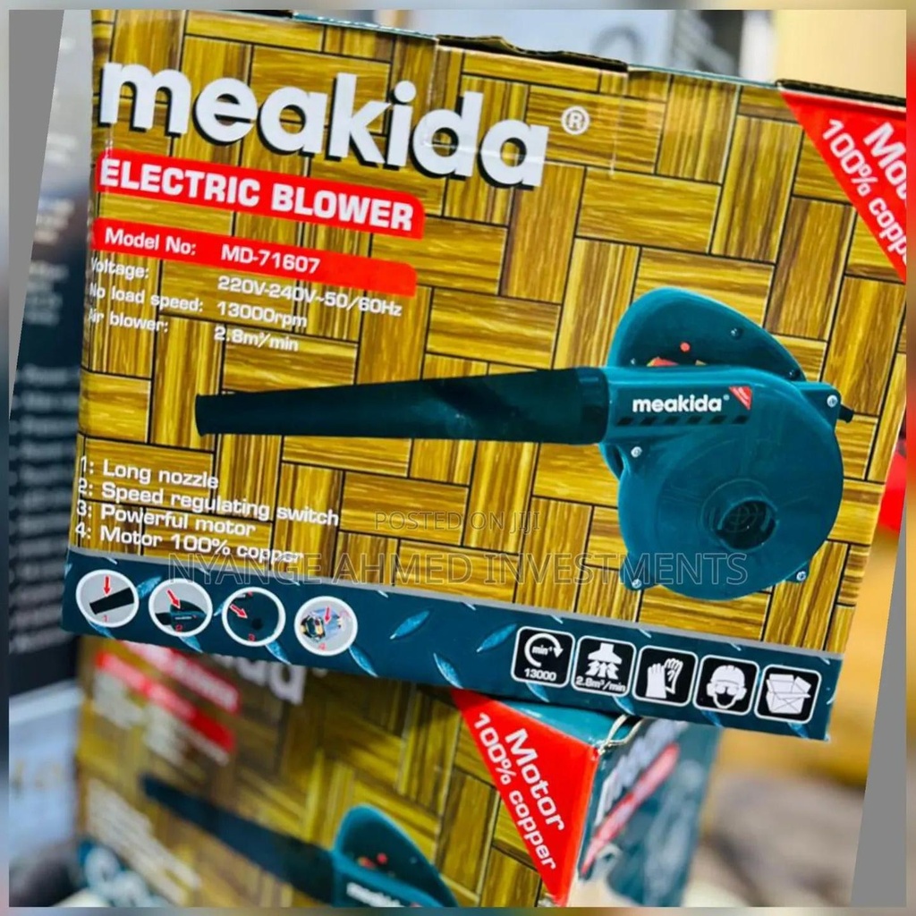 Meakida MD-71607 Electric Blower – Powerful & Lightweight Leaf & Dust Cleaning Tool for Home and Garden