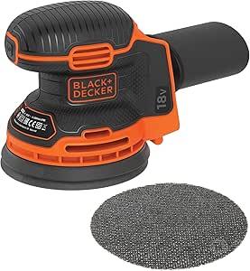 Black + Decker BDCROS18N-XJ 18V Cordless Orbital Sander – Compact, Powerful & Ideal for Wood, Paint & DIY Projects