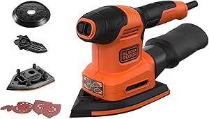 Black+Decker BEW200 200W 4-in-1 Multi-Sander – Versatile Power Tool for Wood, Metal & DIY Projects