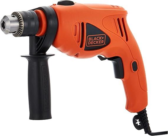 Black+Decker HD5513V 550W 13mm Percussion Drill – Powerful Hammer Drill for Concrete, Wood & Metal for Home & DIY Use