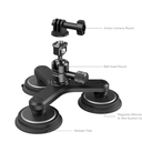 SmallRig 4468 Triple Magnetic Suction Cup Mounting Support Kit for Action Cameras – Strong and stable mounting system for secure camera attachment and versatile shooting positions