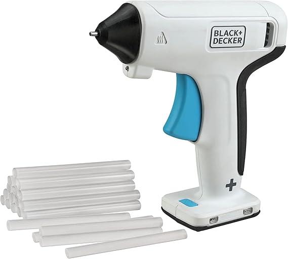 Black+Decker BCGL115-XJ 3.6V Cordless Glue Gun – Portable Hot Melt Adhesive Tool for DIY, Crafts & Home Repairs