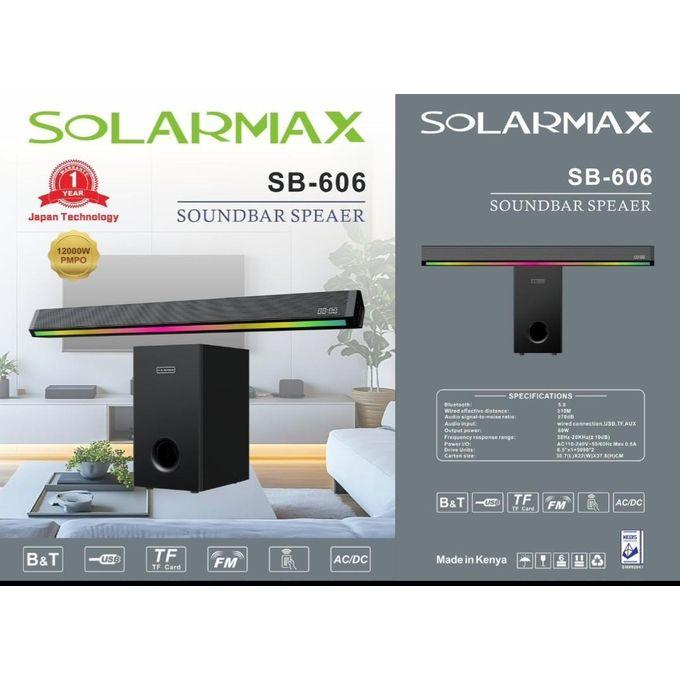 Solarmax SB-606 2.1CH 12000W Soundbar – Bluetooth, AUX & FM Radio High-Power Home Entertainment System (Copy)