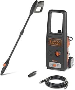 Black + Decker BXPW1400E-B5 1400W 110BAR High Pressure Washer – High-Power Outdoor Cleaning for Home & Garden